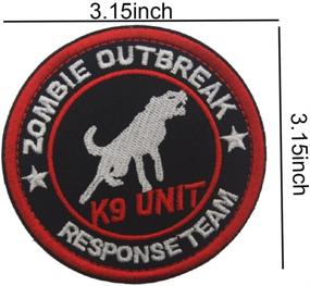 img 3 attached to 🐾 ODSP 3" Round Zombie Outbreak Response Team K9 Unit Patch - Hook and Loop Backed Badge for Tactical Dog Harness Vest (2PCS)