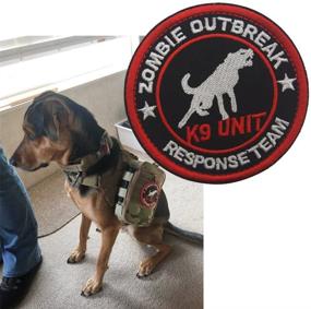 img 2 attached to 🐾 ODSP 3" Round Zombie Outbreak Response Team K9 Unit Patch - Hook and Loop Backed Badge for Tactical Dog Harness Vest (2PCS)