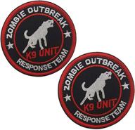 🐾 odsp 3" round zombie outbreak response team k9 unit patch - hook and loop backed badge for tactical dog harness vest (2pcs) logo