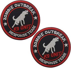 img 4 attached to 🐾 ODSP 3" Round Zombie Outbreak Response Team K9 Unit Patch - Hook and Loop Backed Badge for Tactical Dog Harness Vest (2PCS)