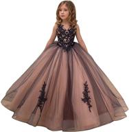 🌸 girls' clothing: flower applique pageant dresses - picture-perfect dresses logo