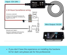 img 1 attached to 🔌 Mini USB Dash Cam Hardwire Kit, Plozoe 12V-24V to 5V/2A Car Dash Camera Charger Power Cord – 11.5ft Fuse Hard Wire Kit