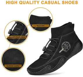 img 3 attached to Stylish Qiucdzi Leather Loafers: Ideal Men's Driving Shoes for Outdoor Comfort