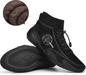 img 4 attached to Stylish Qiucdzi Leather Loafers: Ideal Men's Driving Shoes for Outdoor Comfort