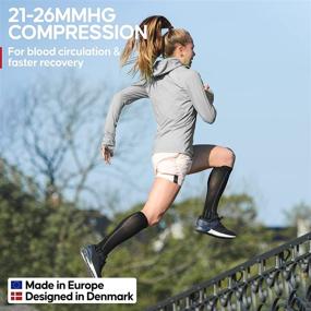 img 3 attached to DANISH ENDURANCE Graduated Compression Socks: Supportive EU-Made 21-26mmHg for Women & Men - Ideal for Circulation, Running, Sports, and Nurses