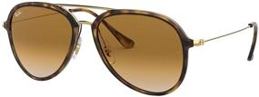 img 3 attached to Ray Ban Plastic Unisex Aviator Sunglasses