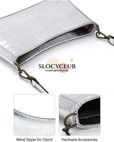 img 1 attached to Slocyclub Shoulder Classic Closure Crocodile Women's Handbags & Wallets