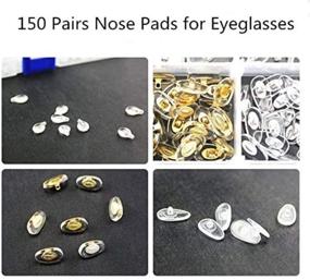 img 3 attached to 👃 High-Quality PVC Nose Pads for Eyeglasses - 150 Pairs | Screw-on/Push-in | Ultra-Soft Nosepads for Sunglasses and Spectacles