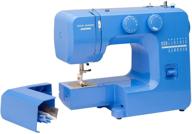 🧵 janome blue couture sewing machine: user-friendly with interior metal frame, bobbin diagram, tutorial videos – ideal for beginner sewists! logo