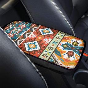 img 2 attached to Horeset Aztec Tribal Culture Style Car Seat Covers Full Set 6 Pcs Includes 15&#34