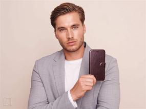 img 1 attached to 📱 LUPA iPhone XR Wallet Case: Durable, Slim & Lightweight - Classic Design with Strong Magnetic Closure, Faux Leather in Chocolate Brown - Apple XR Compatible