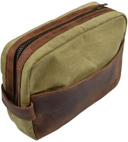 img 4 attached to 🧳 Hide & Drink - Travel Dopp Kit, Toiletry Case, Organizing Bag, Accessories - Handmade Waxed Canvas