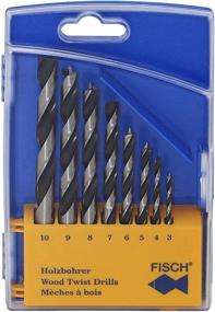 img 1 attached to Fisch 01200008K Standard Wood Twist Drill Set: 8-Piece Multi-Color Kit, 3-10mm in Plastic Box - Top Quality Drilling Solution