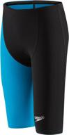 🏊 enhanced performance: speedo men's lzr racer pro jammer with distinctive leg contrast logo