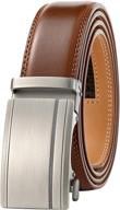 stylish ratchet leather belt: 35cm wide, 800 light brown, men's accessories and belts - perfect fit for any outfit! logo