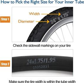 img 2 attached to 🚲 LotFancy Pack of 2 Bike Tubes - 18, 20, 24, 26 inch x 1.75/1.95/2.10/2.125, 32mm Schrader Valve, Butyl Rubber Tubes for Road Mountain Bike, Includes 2 Nylon Plastic Tire Levers