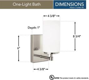 img 3 attached to 🔆 Sea Gull Lighting Alturas Brushed Nickel Wall/Bath Sconce Vanity Fixture, One-Light 4124601-962