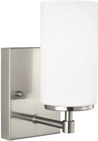 img 4 attached to 🔆 Sea Gull Lighting Alturas Brushed Nickel Wall/Bath Sconce Vanity Fixture, One-Light 4124601-962