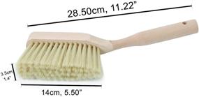 img 1 attached to 🧹 Premium Metal Dustpan and Brush Set - Durable Steel, Natural Wood, and PBT Bristles for Effective Indoor Cleaning