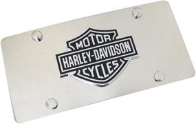 img 4 attached to Декоративный номерной знак Harley-Davidson с 3D эмблемой Bar Shield для улучшенной брендированности