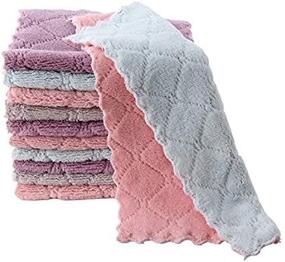 img 1 attached to Ateech Microfiber Double Sided Towels，Reusable Household