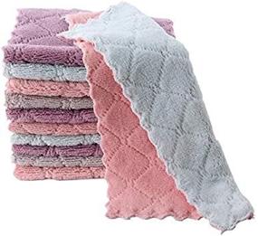 img 2 attached to Ateech Microfiber Double Sided Towels，Reusable Household