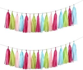 img 4 attached to 🎉 Tissue Paper Tassel DIY Party Garland Decor: Perfect for All Events & Occasions, 20 Tassels per Package!