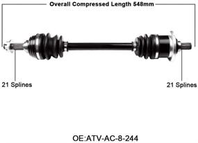 img 1 attached to 🏍️ ECCPP Шрусовой вал для Arctic Cat 400/500 2002-2004 задний левый/правый - комплектное сборочное изделие - 1 шт.