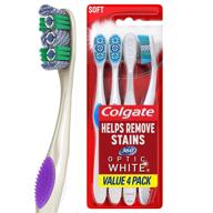 🪥 зубная щетка colgate 360 optic white для отбеливания, мягкая - упаковка из 4 штук логотип