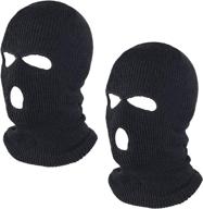 🧣 stay cozy outdoors with the pieces 3 hole knitted balaclava logo