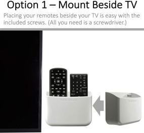 img 1 attached to 📱 Organize and Simplify: TotalMount Universal Remote Holder - Large (White)