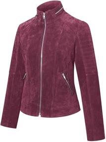 img 3 attached to FLAVOR Womens Leather Jacket X Large Women's Clothing and Coats, Jackets & Vests