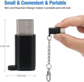 img 3 attached to 🔌 8-пакет адаптеров USB Type C - USB-C мужской разъем на женский Micro USB конвертер кабеля для подключения Android с брелком-зарядкой для Samsung Galaxy S10 S9 S8 Plus Note 10+ 10 9 8, LG V40 V30 V20 G6 G5, Moto Z3 Z2 Pixel.