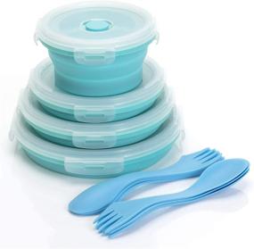 img 4 attached to 🍱 Convenient & Compact: 4 Collapsible Food Storage Containers With Lids - Perfect for Leftovers, Lunches, and More!