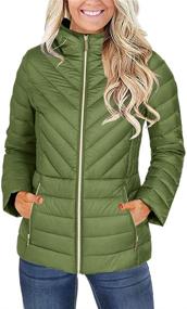 img 4 attached to Womens Packable Hooded Jackets Weight Women's Clothing