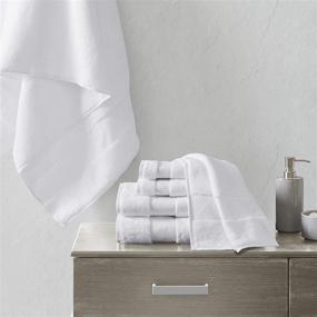 img 3 attached to 🛁 Ultimate Luxury Hotel Bathroom Towel Set: MADISON PARK SIGNATURE 100% Turkish Cotton 623Gsm Premium Absorbent Spa-Quality Shower Hand Face Washcloths, Assorted Sizes, White 6 Piece