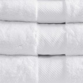 img 2 attached to 🛁 Ultimate Luxury Hotel Bathroom Towel Set: MADISON PARK SIGNATURE 100% Turkish Cotton 623Gsm Premium Absorbent Spa-Quality Shower Hand Face Washcloths, Assorted Sizes, White 6 Piece