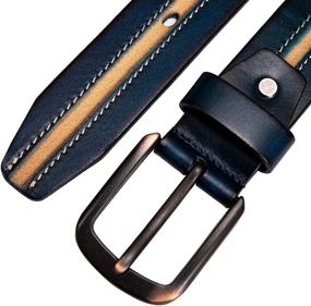 img 2 attached to 👔 Barry Wang Genuine Cowhide Leather Fashion Men's Belts and Accessories - Adjustable Design