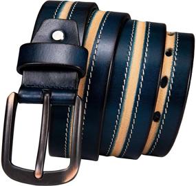 img 1 attached to 👔 Barry Wang Genuine Cowhide Leather Fashion Men's Belts and Accessories - Adjustable Design