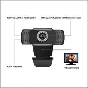 img 1 attached to 📷 Adesso CyberTrack H4: Premium 1080P HD USB Webcam with Microphone in Black - Top-Notch Video Quality!