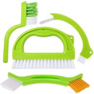 🧽 deep cleaning grout brush - nylon bristle tile joint scrubber - perfect for showers, floors, windows, bathrooms, kitchens, tracks, and household cleaning - 4 in 1 value pack by dorihom logo