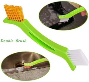 img 1 attached to 🧽 Deep Cleaning Grout Brush - Nylon Bristle Tile Joint Scrubber - Perfect for Showers, Floors, Windows, Bathrooms, Kitchens, Tracks, and Household Cleaning - 4 in 1 Value Pack By DoriHom