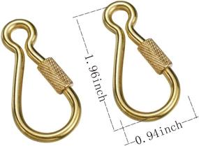 img 1 attached to Stylish Svaitend Handmade Brass Keychain Key Ring Carabiner Clip: Set of 2 High-quality Key Buckles