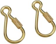 stylish svaitend handmade brass keychain key ring carabiner clip: set of 2 high-quality key buckles логотип