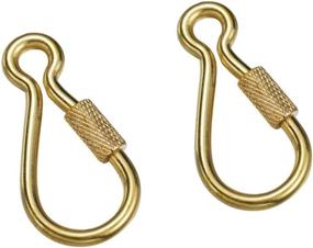 img 3 attached to Stylish Svaitend Handmade Brass Keychain Key Ring Carabiner Clip: Set of 2 High-quality Key Buckles