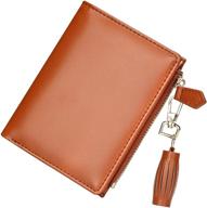 tjetrade wallets leather zipper bifold women's handbags & wallets and wallets logo