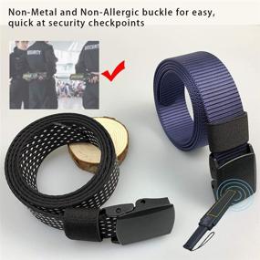 img 1 attached to Tactical Military Webbing Plastic Outdoor Men's Accessories for Belts