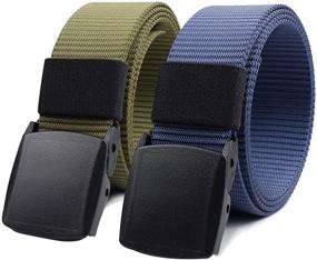 img 4 attached to Tactical Military Webbing Plastic Outdoor Men's Accessories for Belts