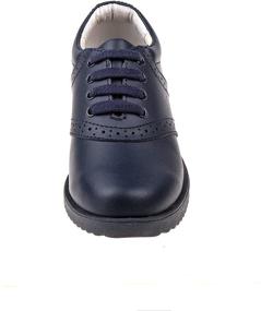 img 2 attached to Academie Gear Unisex Leather School Boys' Shoes for Oxfords