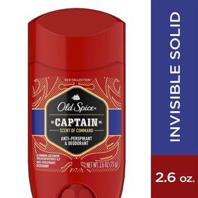 img 2 attached to Old Spice Men's Antiperspirant Deodorant, Captain Scent, Red Collection - Pack of 12, 2.6 Ounce